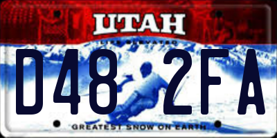 UT license plate D482FA