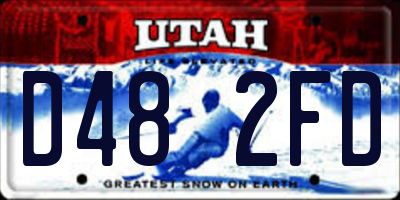 UT license plate D482FD