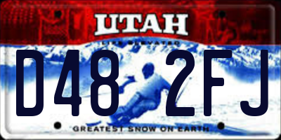 UT license plate D482FJ