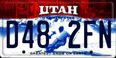 UT license plate D482FN