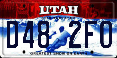 UT license plate D482FO