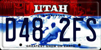 UT license plate D482FS