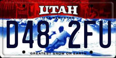 UT license plate D482FU