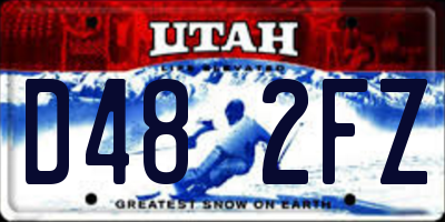 UT license plate D482FZ