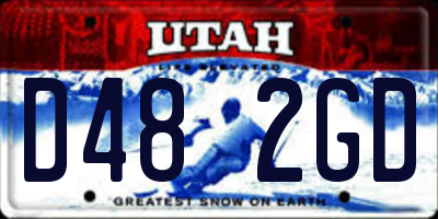 UT license plate D482GD