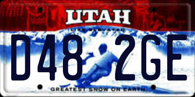 UT license plate D482GE