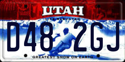 UT license plate D482GJ
