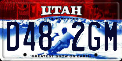 UT license plate D482GM