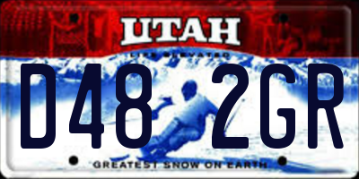 UT license plate D482GR