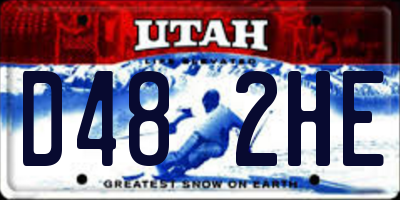 UT license plate D482HE
