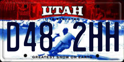 UT license plate D482HH