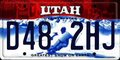 UT license plate D482HJ