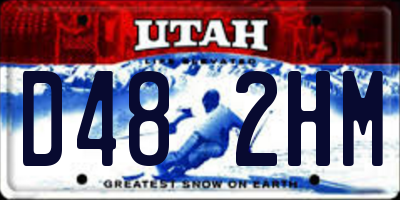 UT license plate D482HM