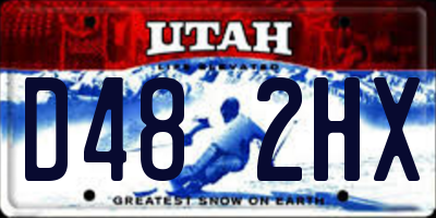 UT license plate D482HX