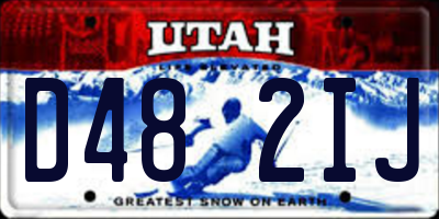 UT license plate D482IJ