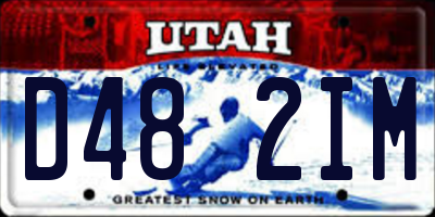 UT license plate D482IM