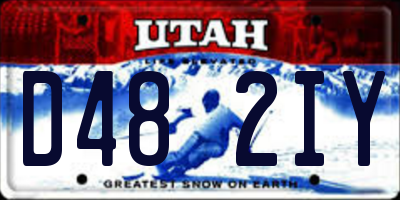 UT license plate D482IY