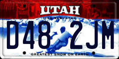 UT license plate D482JM