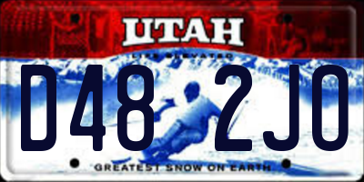 UT license plate D482JO