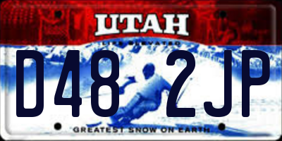 UT license plate D482JP