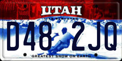 UT license plate D482JQ