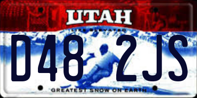 UT license plate D482JS