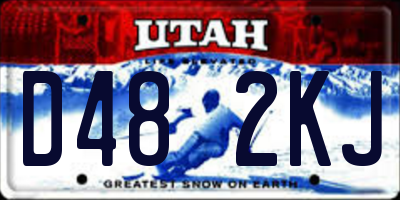 UT license plate D482KJ