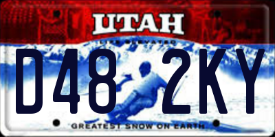 UT license plate D482KY