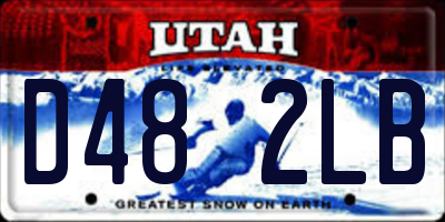 UT license plate D482LB