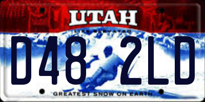 UT license plate D482LD