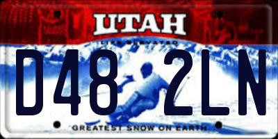 UT license plate D482LN