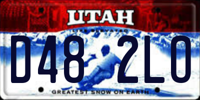 UT license plate D482LO