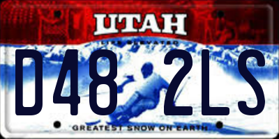 UT license plate D482LS