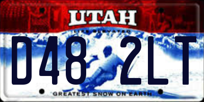 UT license plate D482LT