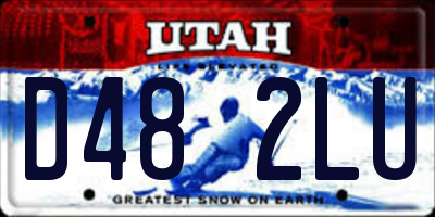 UT license plate D482LU