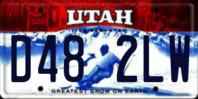 UT license plate D482LW