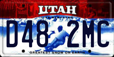 UT license plate D482MC