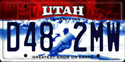 UT license plate D482MW