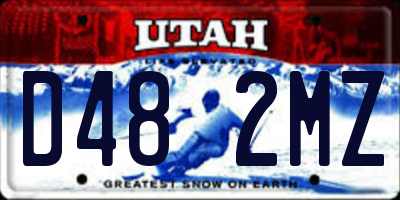 UT license plate D482MZ