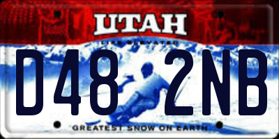 UT license plate D482NB