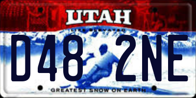 UT license plate D482NE