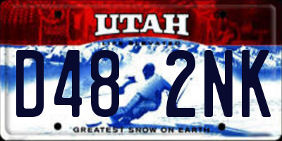 UT license plate D482NK