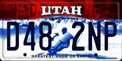 UT license plate D482NP