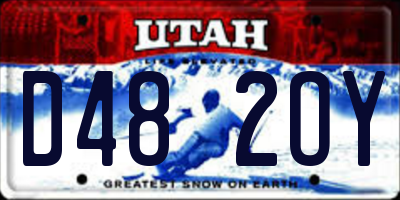 UT license plate D482OY
