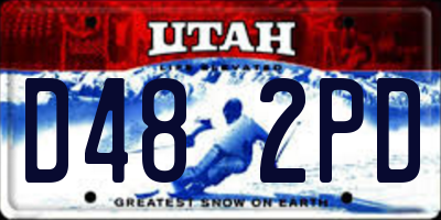 UT license plate D482PD