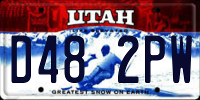 UT license plate D482PW
