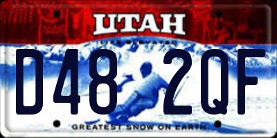 UT license plate D482QF