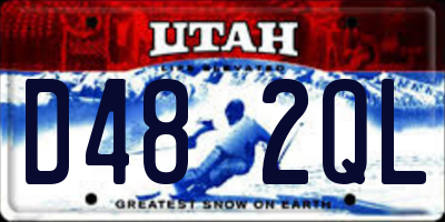 UT license plate D482QL