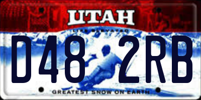 UT license plate D482RB