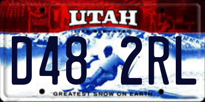 UT license plate D482RL